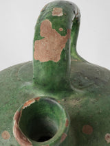 Aged green-glazed Languedoc kanti pitcher
