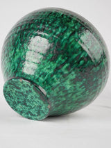 Brown & green speckled vase 9"