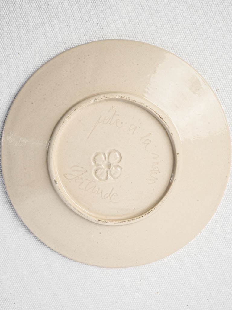 Reflective handcrafted decorative small plate