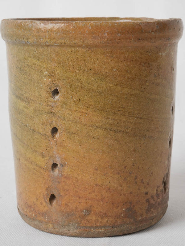 Charming, aged, rustic, terracotta cheese pot