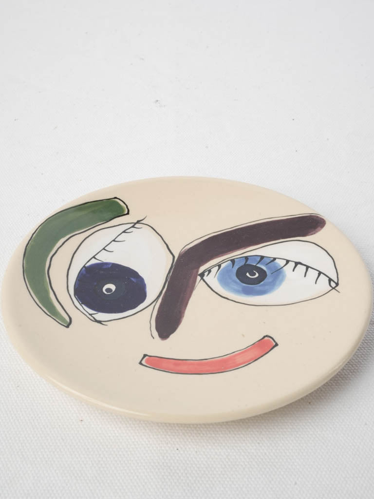 Handcrafted colorful dessert plate