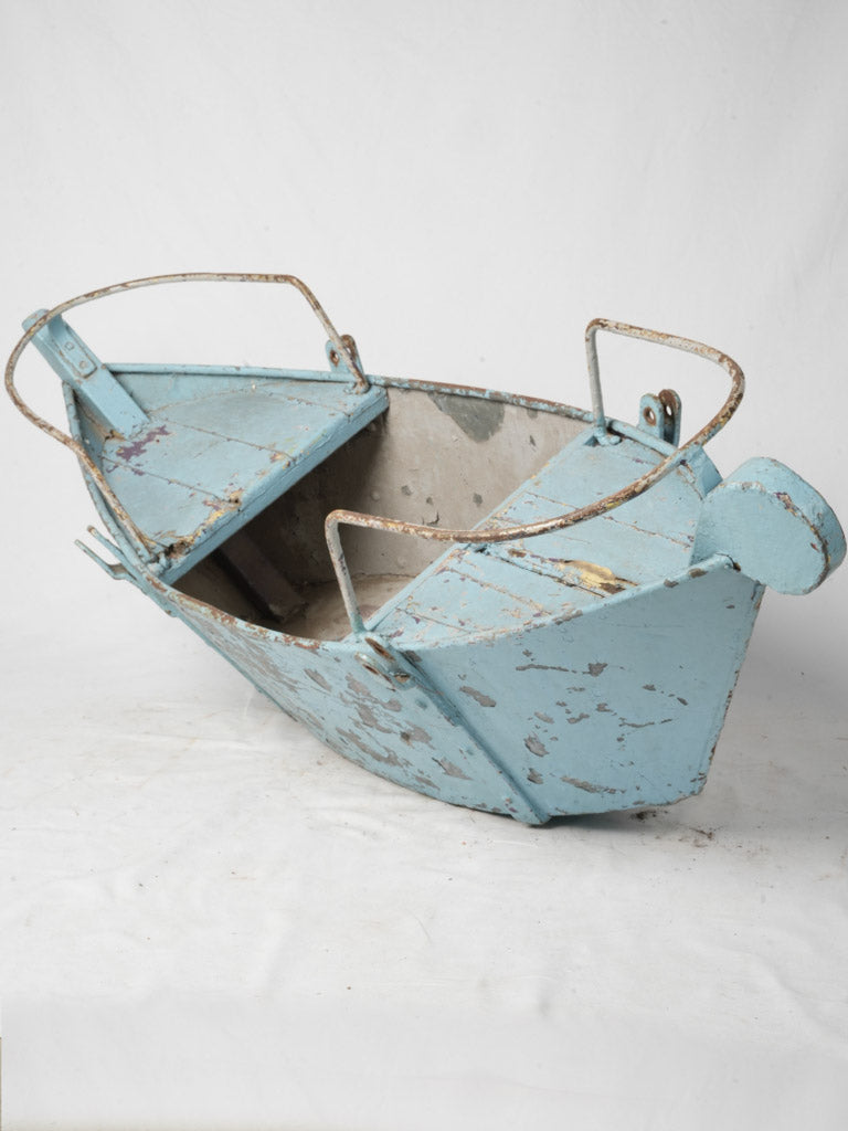Charming metal and wood basket