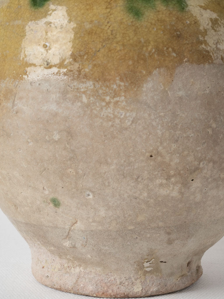 Bulbous yellow demi glaze vase