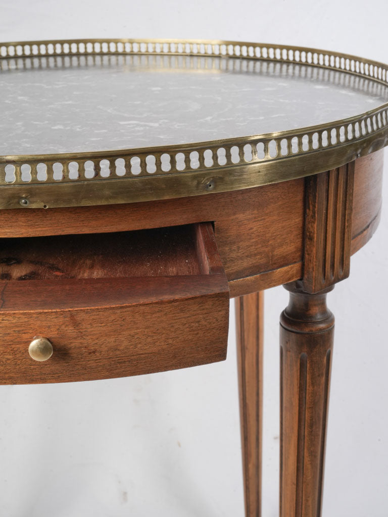 Delicate veined grey marble table