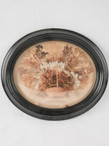 Napoleon III framed dried flowers - souvenir de Cherbourg 12¼" x 15"