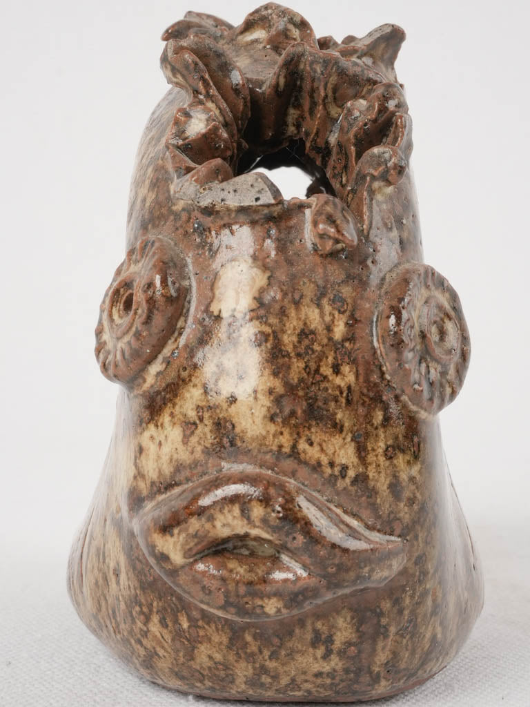 Sculptural small fish vase - terracotta 4¼"