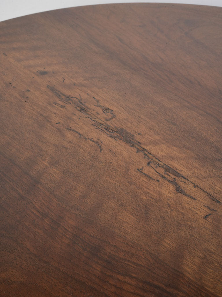Distressed finish walnut table