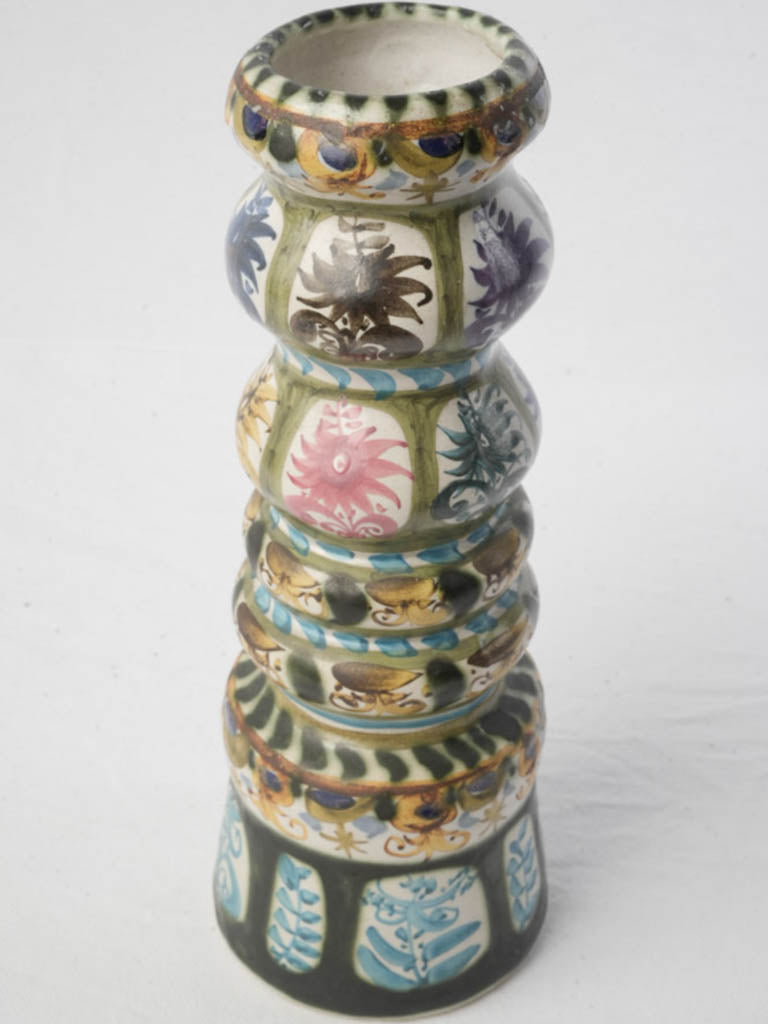 Hand-painted ceramic candlestick  