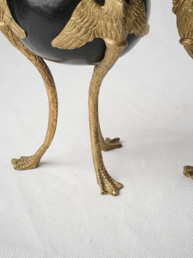 Pair of Antique French Patinated and Gilt Bronze Cassolettes - 6¼"