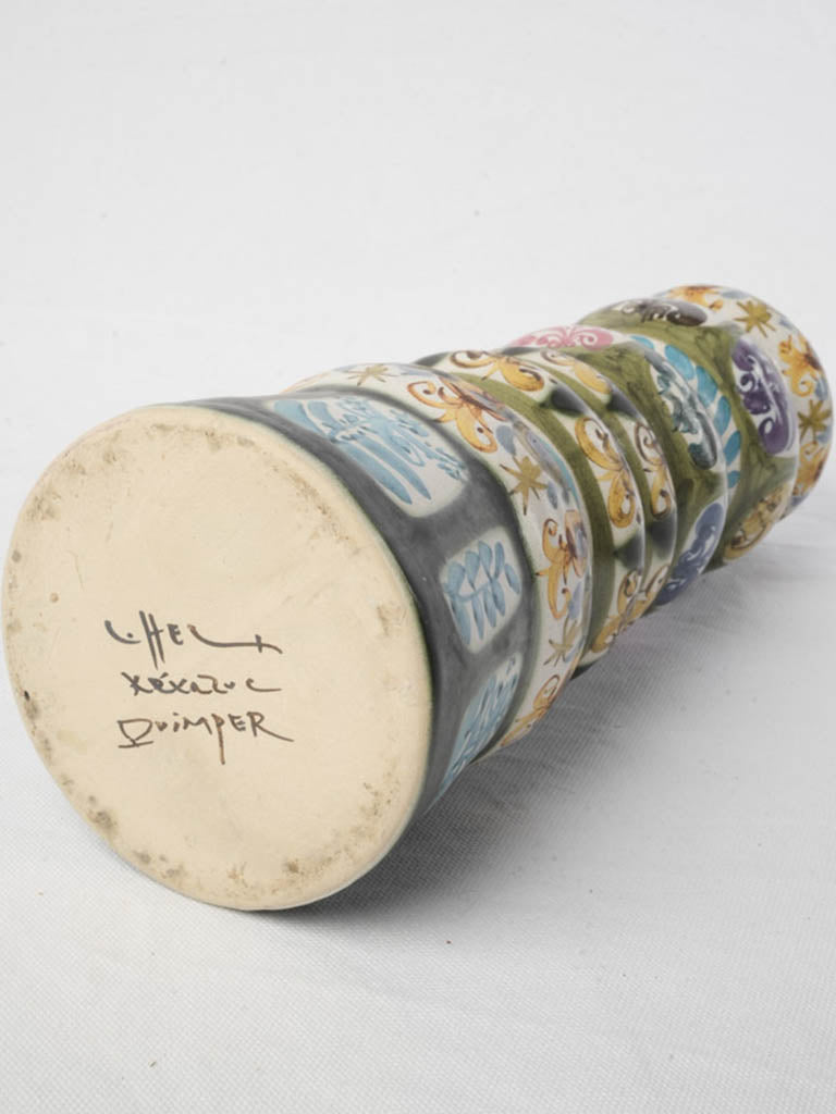 Textured ceramic candlestick  