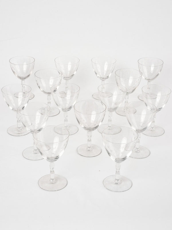 Set of twelve antique French crystal wine glasses – Chez Pluie