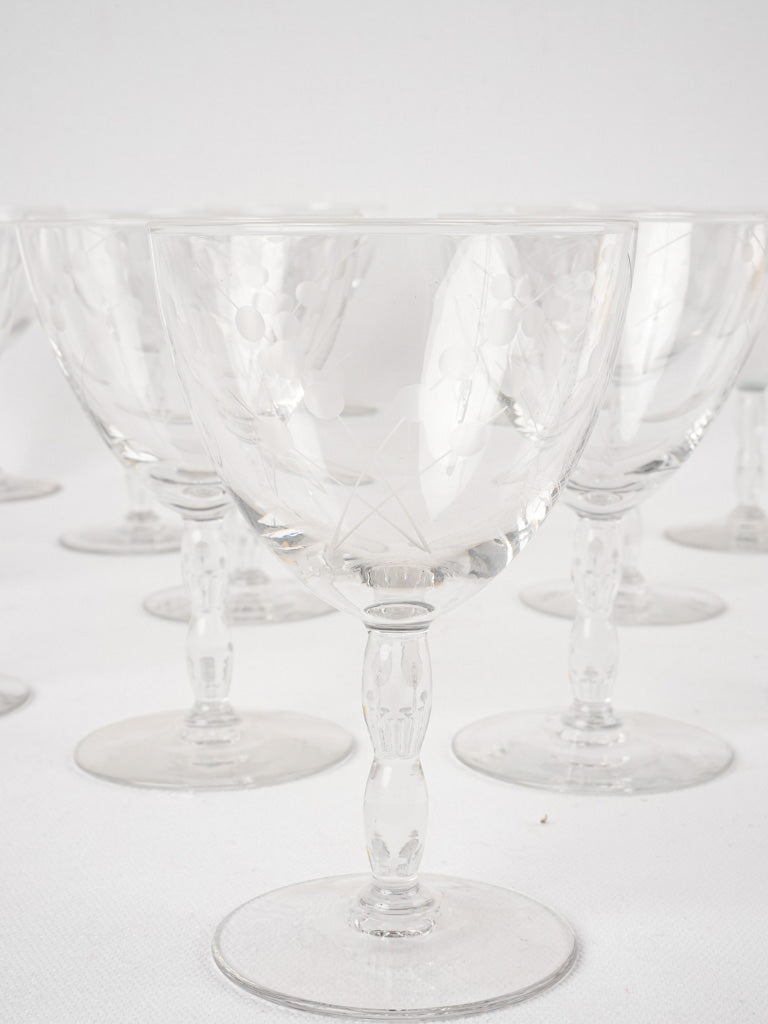 Elegant demi crystal glassware retro
