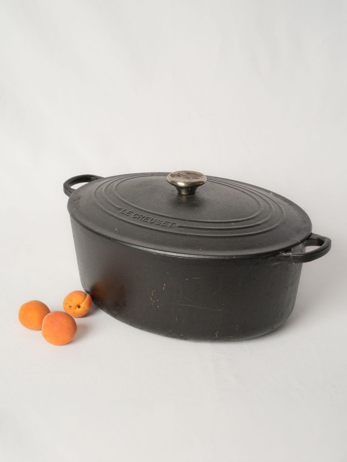 Vintage Le Creuset Black Oval Cast Iron Casserole 17¼" x 11¾"