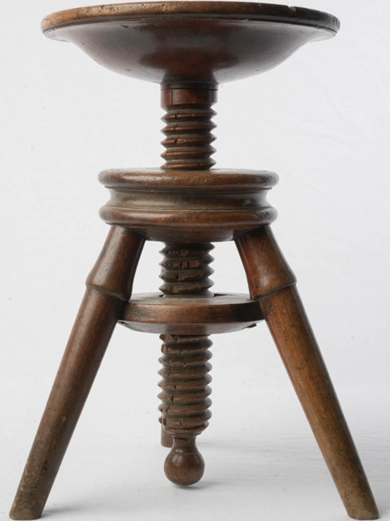 Patinated walnut occasional table  
