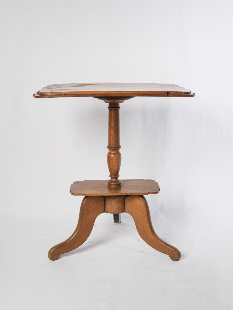 Charming antique walnut pedestal table  