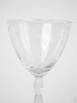 Nostalgic 1950s crystal wine glasses