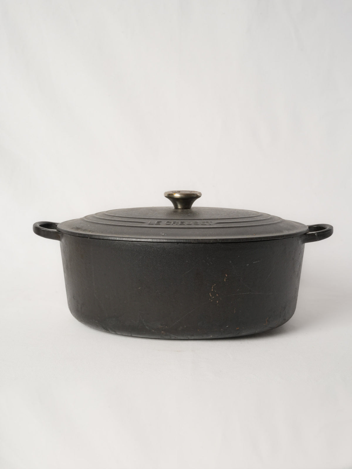 Vintage Le Creuset Black Oval Cast Iron Casserole 17¼" x 11¾"