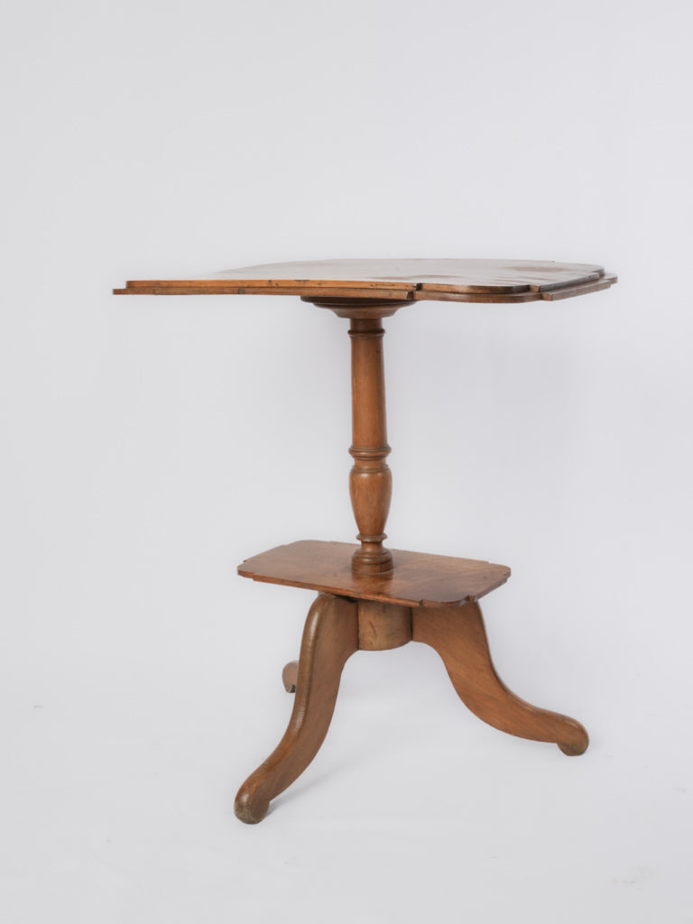 Provincial styled walnut side table  