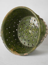 Late 19th century, green-glazed, terracotta bowl