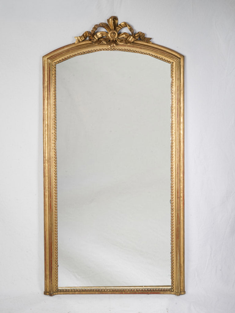 Elegant antique giltwood overmantel mirror