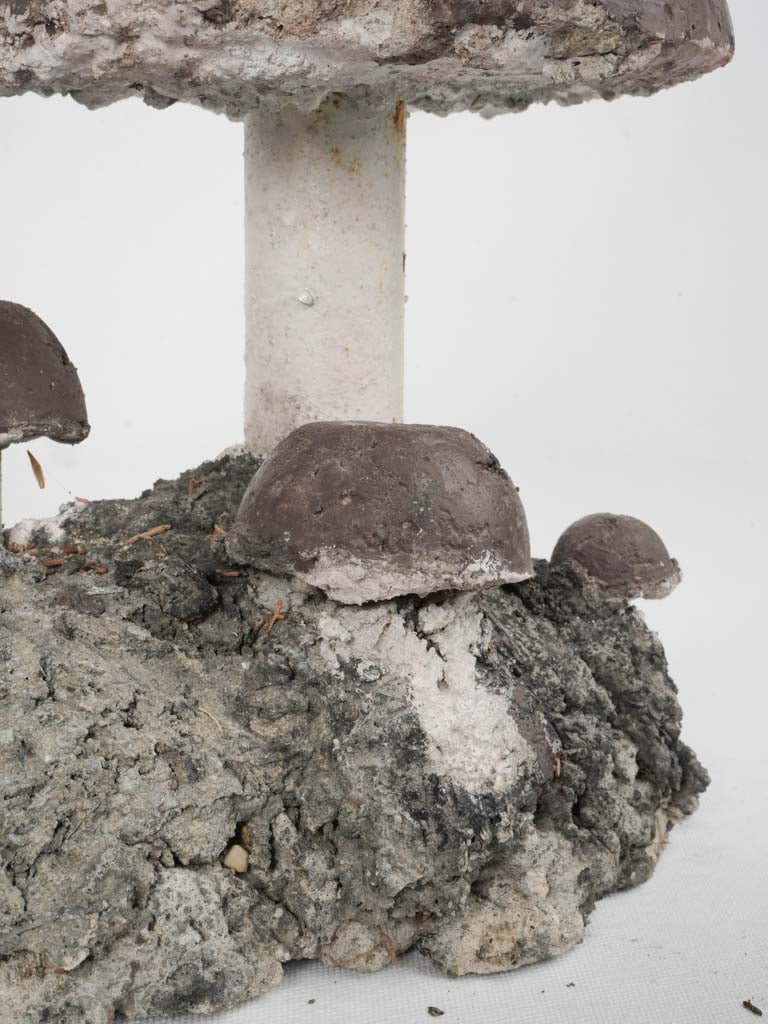 Weathered whimsical mushroom outdoor accents