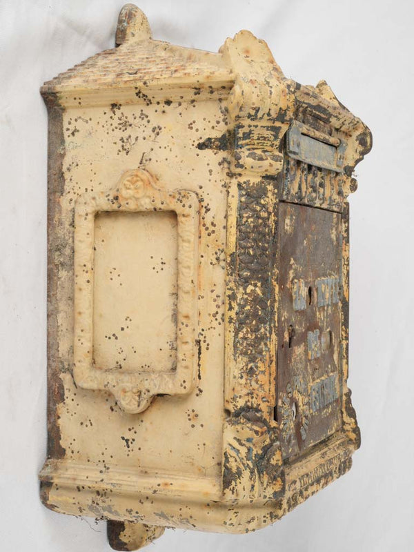 Early 20th-Century French Post Box w/ Light Yellow Patina 'Mougeotte'