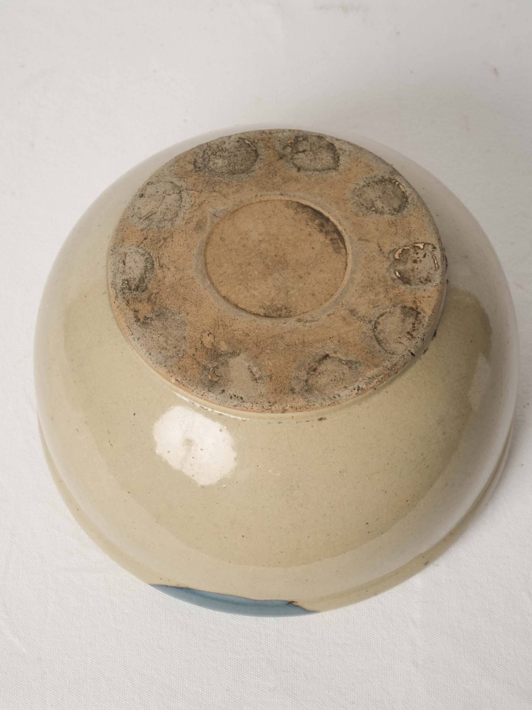 Large Handmade Vintage Japanese Ceramic Serving Bowl 13"