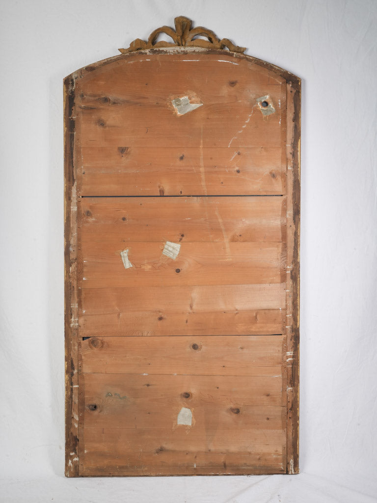 Clear bright aged overmantel mirror