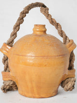 Petite vintage yellow glazed terracotta jug
