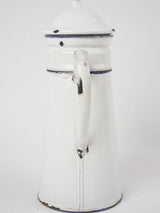 Antique French enamelware coffee pot - white 11¾"