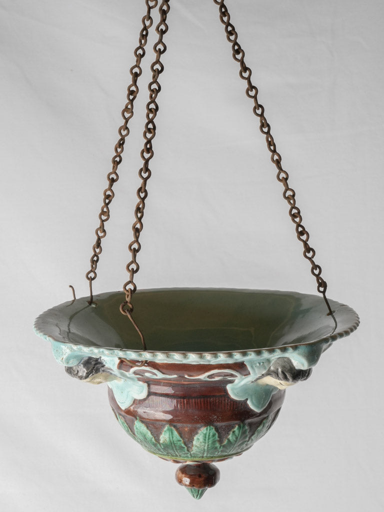 Charming antique French hanging jardiniere