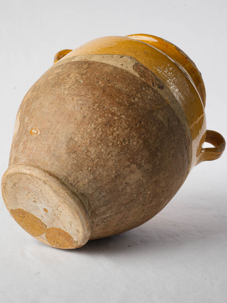 Patina mustard glazed vessel