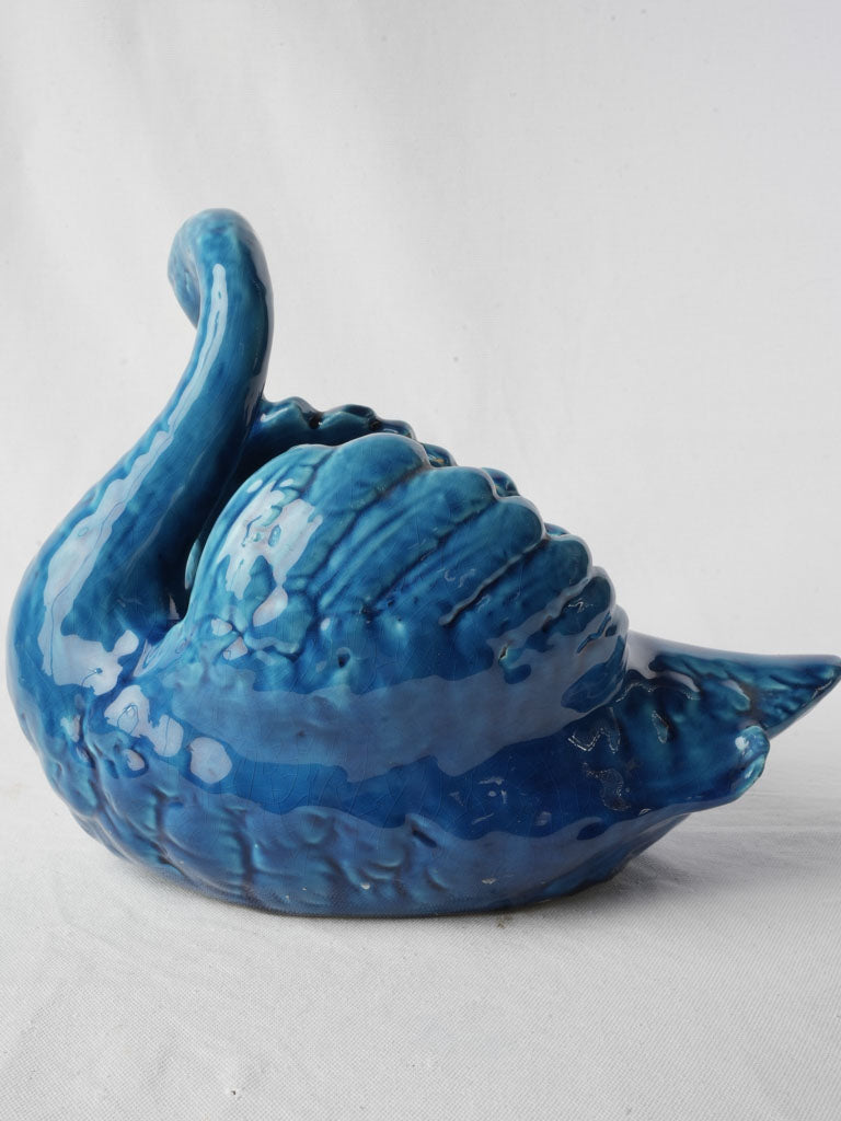 Eye-Catching Mid-Century Vallauris Swan Cachepot Signed Alain Maunier - 10¾"