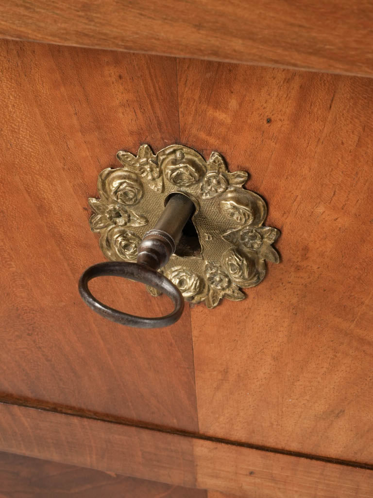 Rustic solid walnut commode  