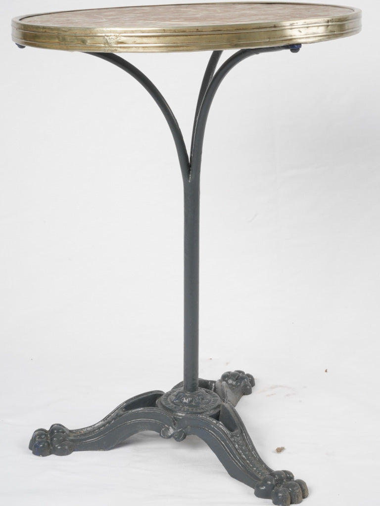 Vintage navy-blue cast iron table