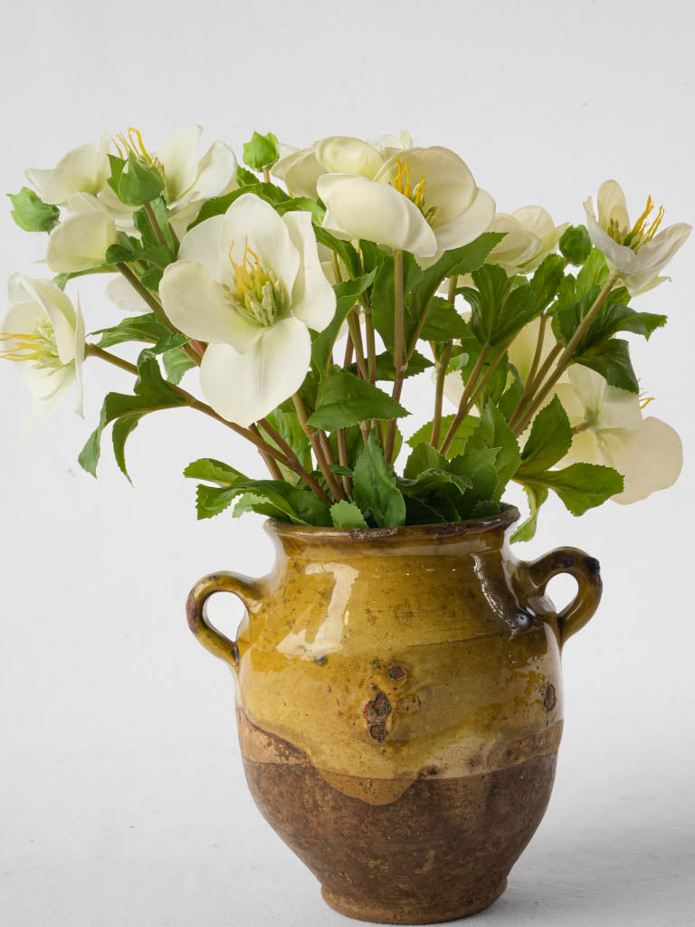 Rustic antique terracotta confit pot  