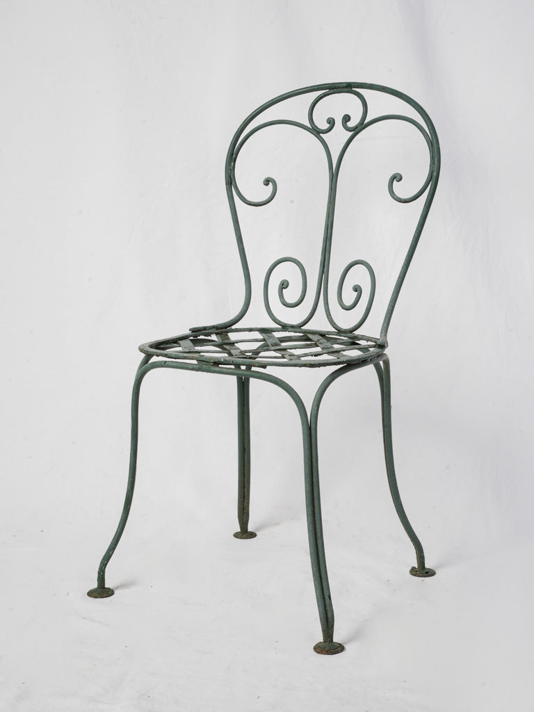 Vintage French wrought iron chair  