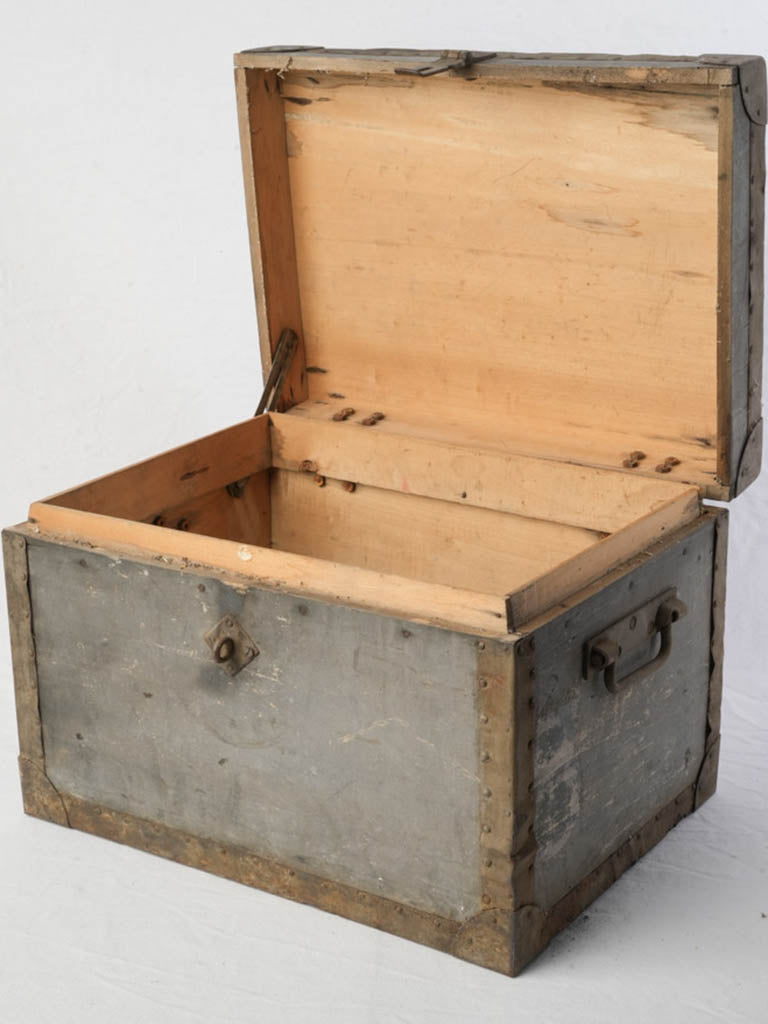 Robust vintage wooden chest  
