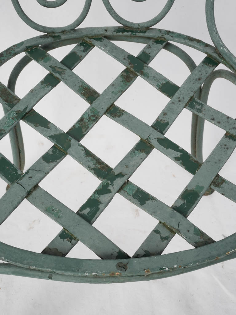 Decorative French iron terrace chair  