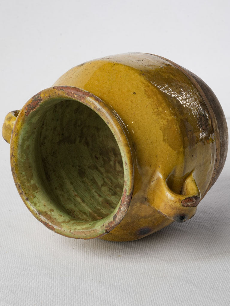 Glazed artisanal vintage French vessel  