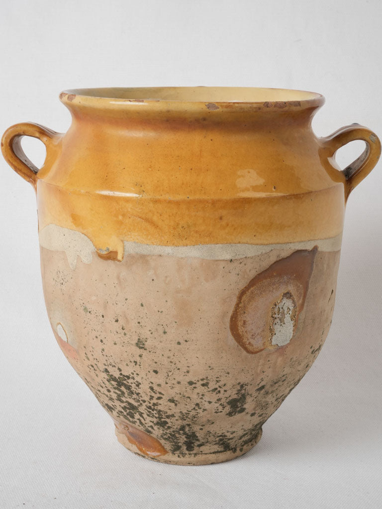 Charming timeworn glazed confit pot