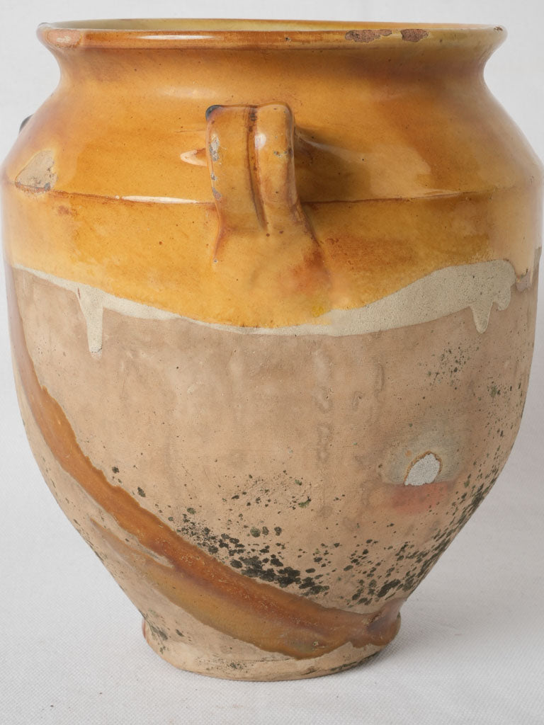 Delightful aged terracotta confit jar