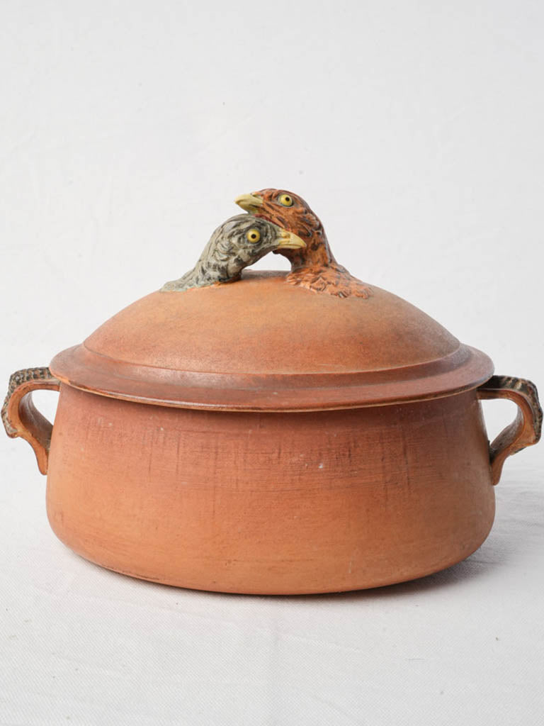 Vintage earthy game bird dish  