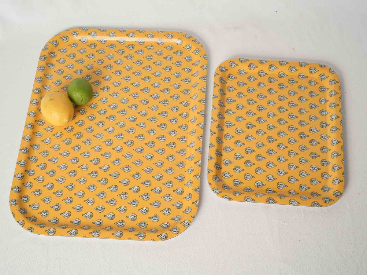 Pair of Vintage Olivades Melamine Trays Les Indiennes Provence