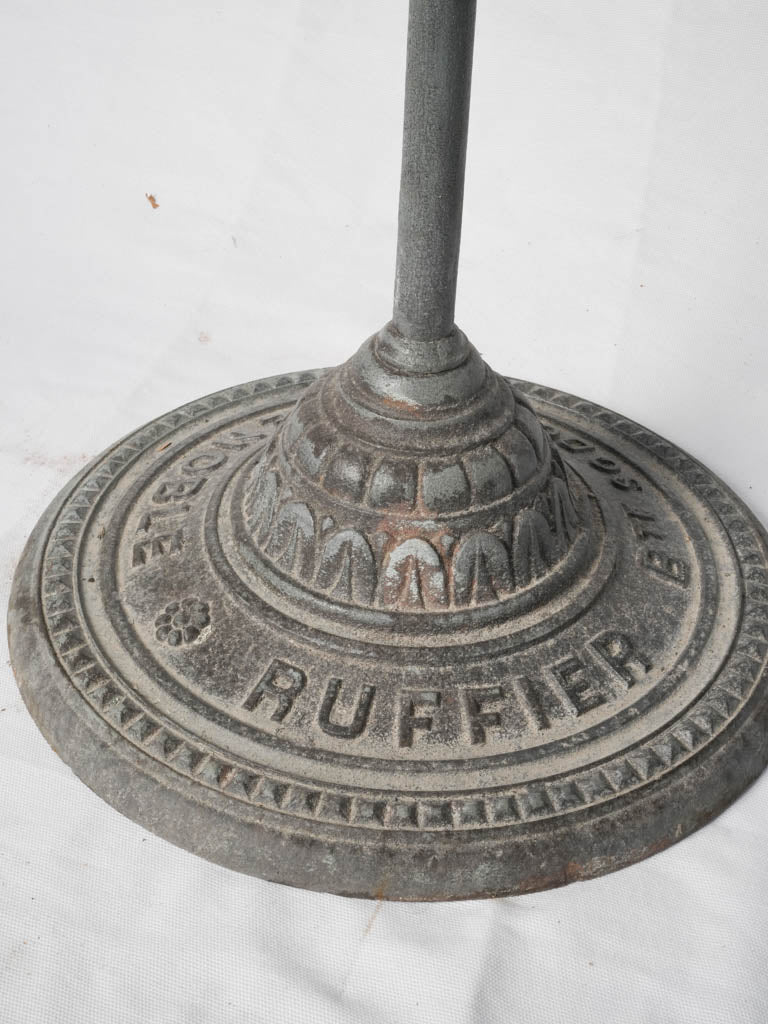 Rustic patina French iron bistro table