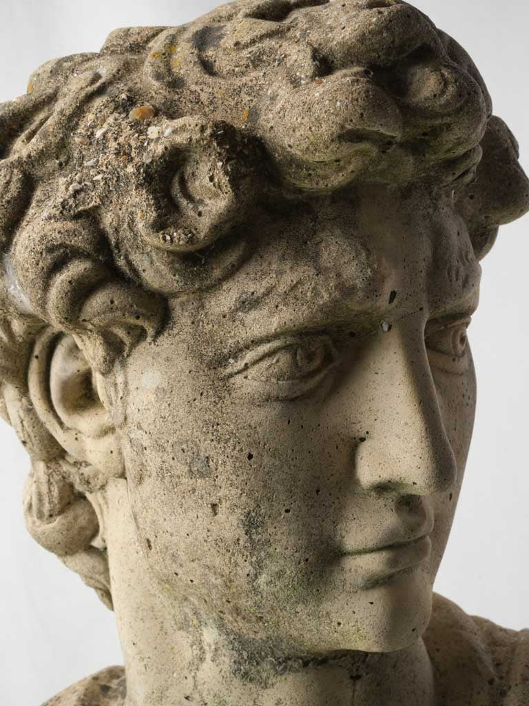 Carved curls detailed armor bust  