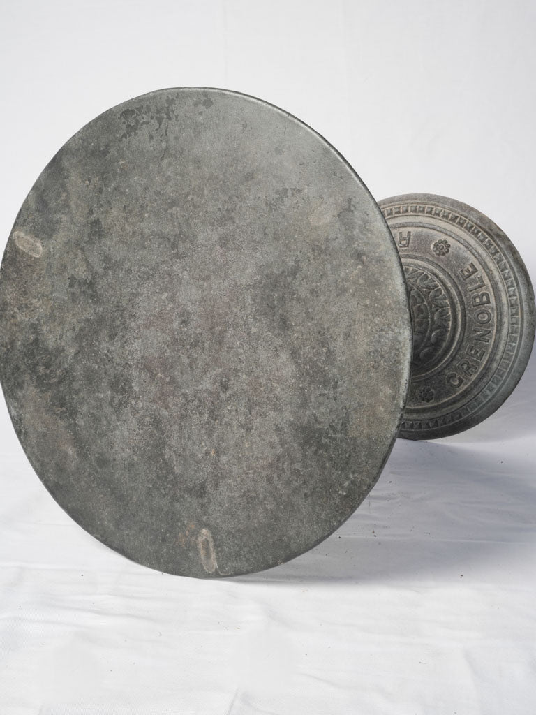 Time-worn ornamental French bistro table