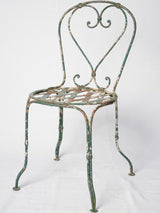 Antique heart-back French garden chair