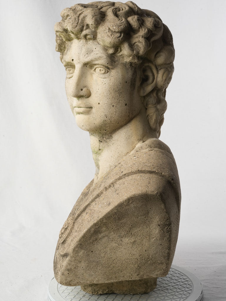 Mottled taupe grey classical figure  
