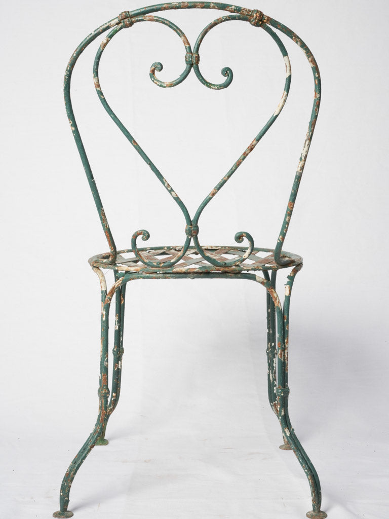 Aged patina French bistro seating